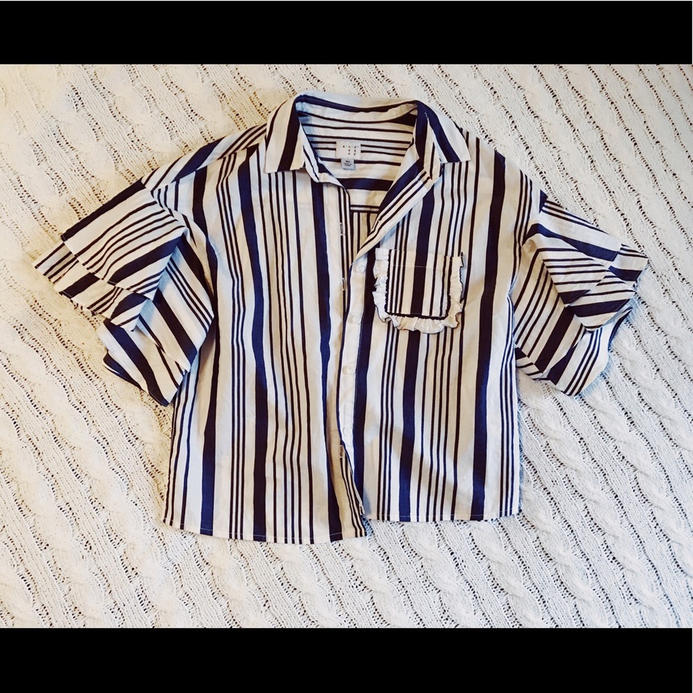 A New Day Button up striped blouse